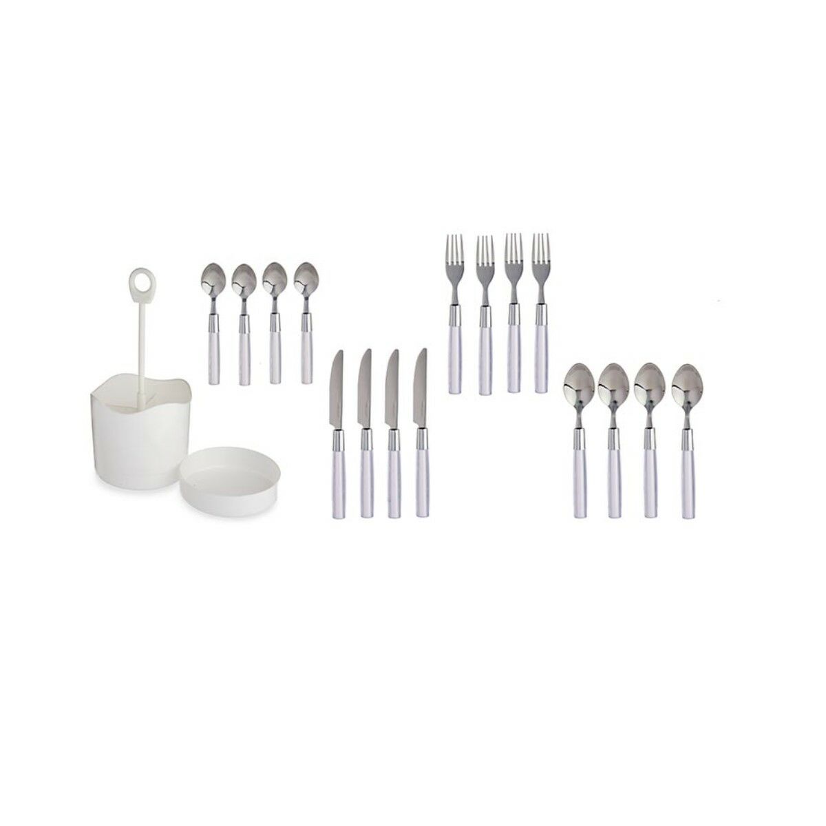 Bestickset Vit Rostfritt stål (8 antal) - 2