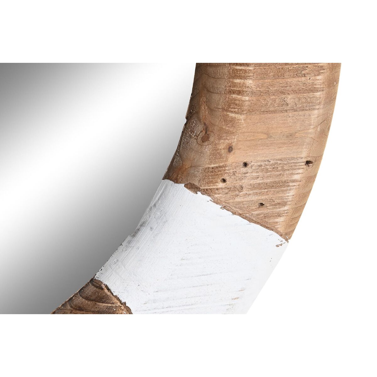Väggspegel DKD Home Decor 40 x 2,5 x 40 cm Naturell Trä Brun Vit - 2