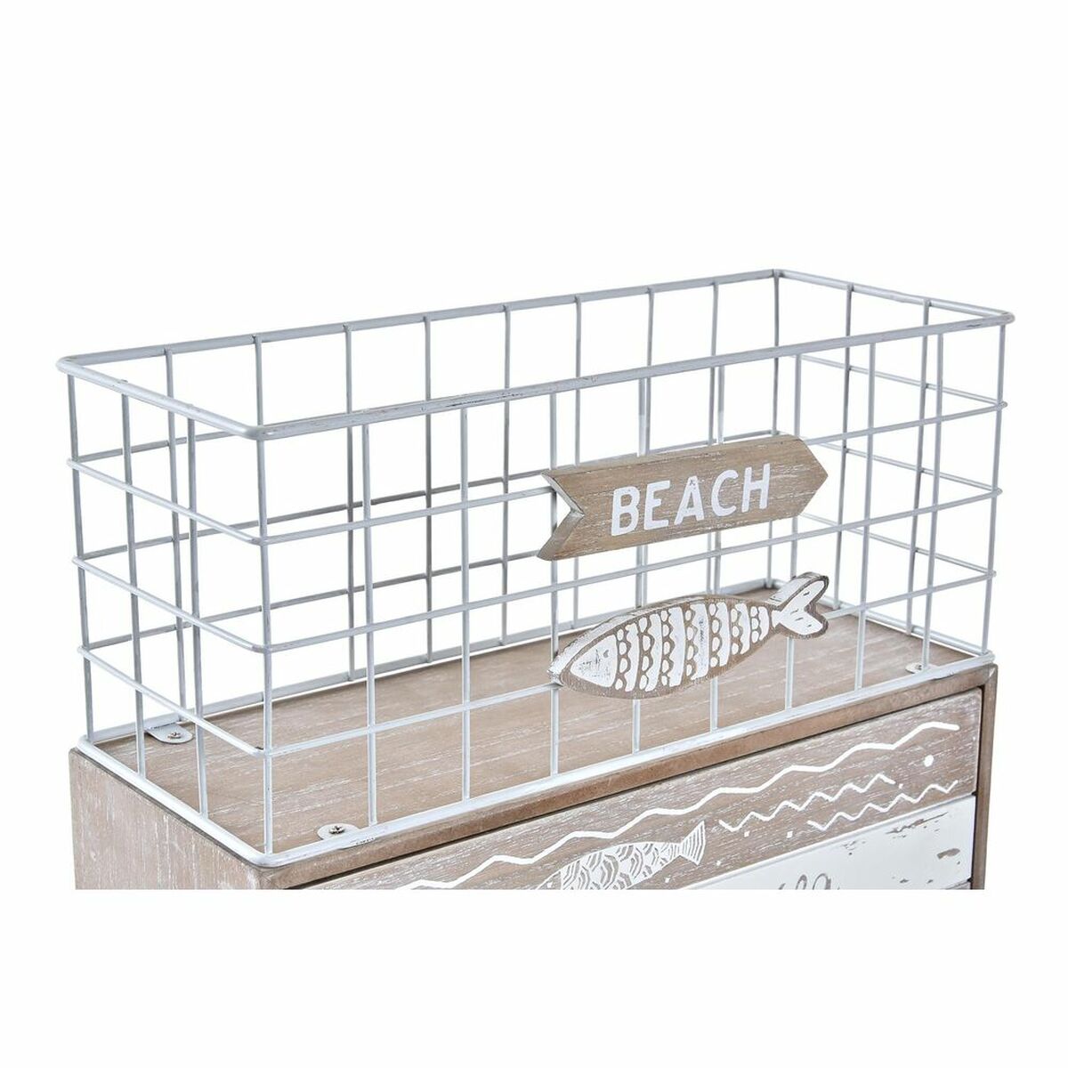 Mortel DKD Home Decor Fiskar 26,5 x 10,5 x 28,5 cm Metall Trä - 6