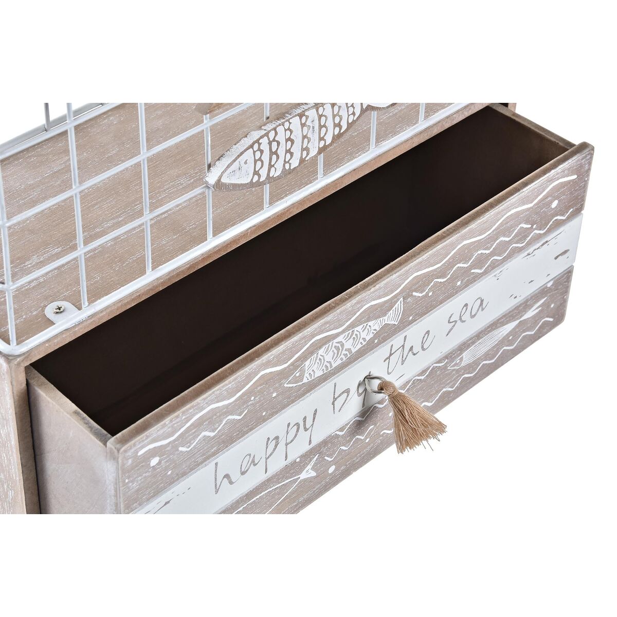 Mortel DKD Home Decor Fiskar 26,5 x 10,5 x 28,5 cm Metall Trä - 5