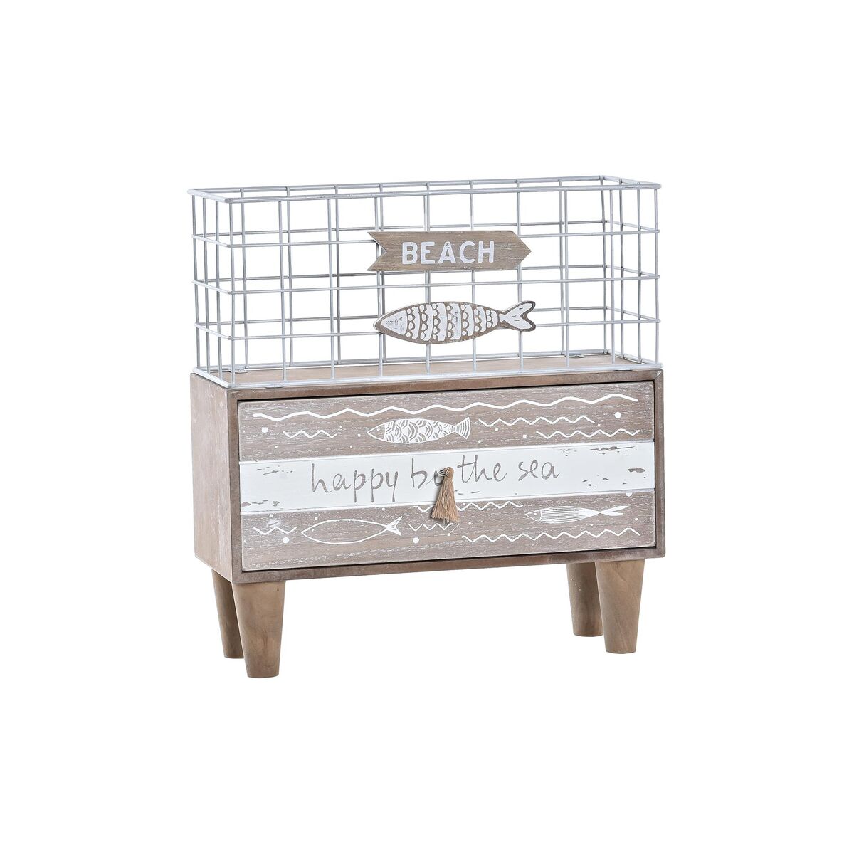 Mortel DKD Home Decor Fiskar 26,5 x 10,5 x 28,5 cm Metall Trä - 4