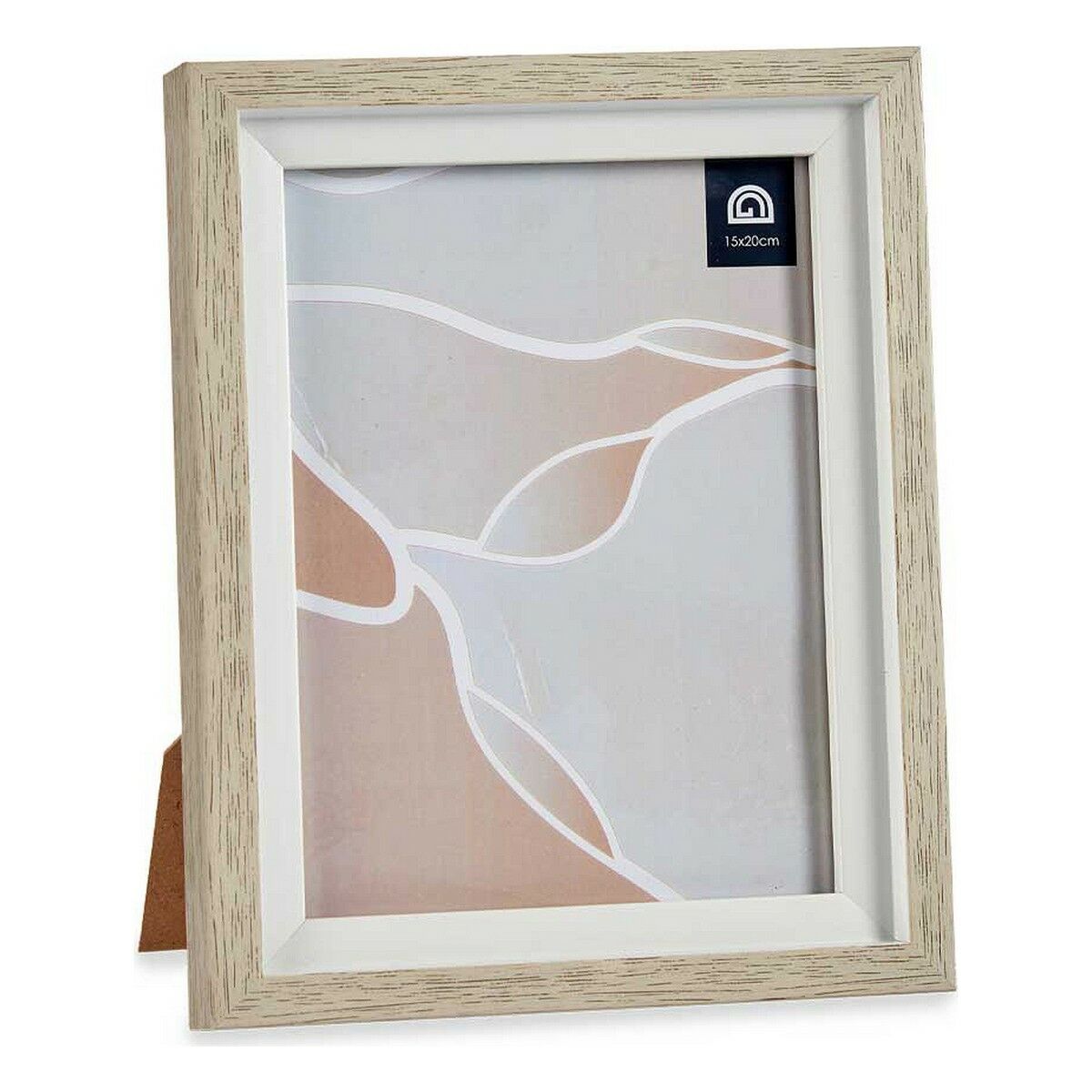 Fotoram 18,8 x 23,8 x 2 cm Glas Beige Vit Plast (6 antal) - 2