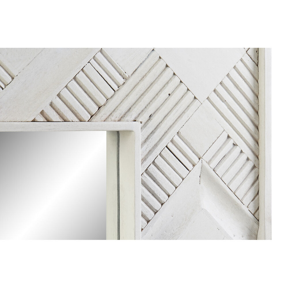 Väggspegel DKD Home Decor Vit Mangoträ Romb (154 x 4 x 92 cm) - 3