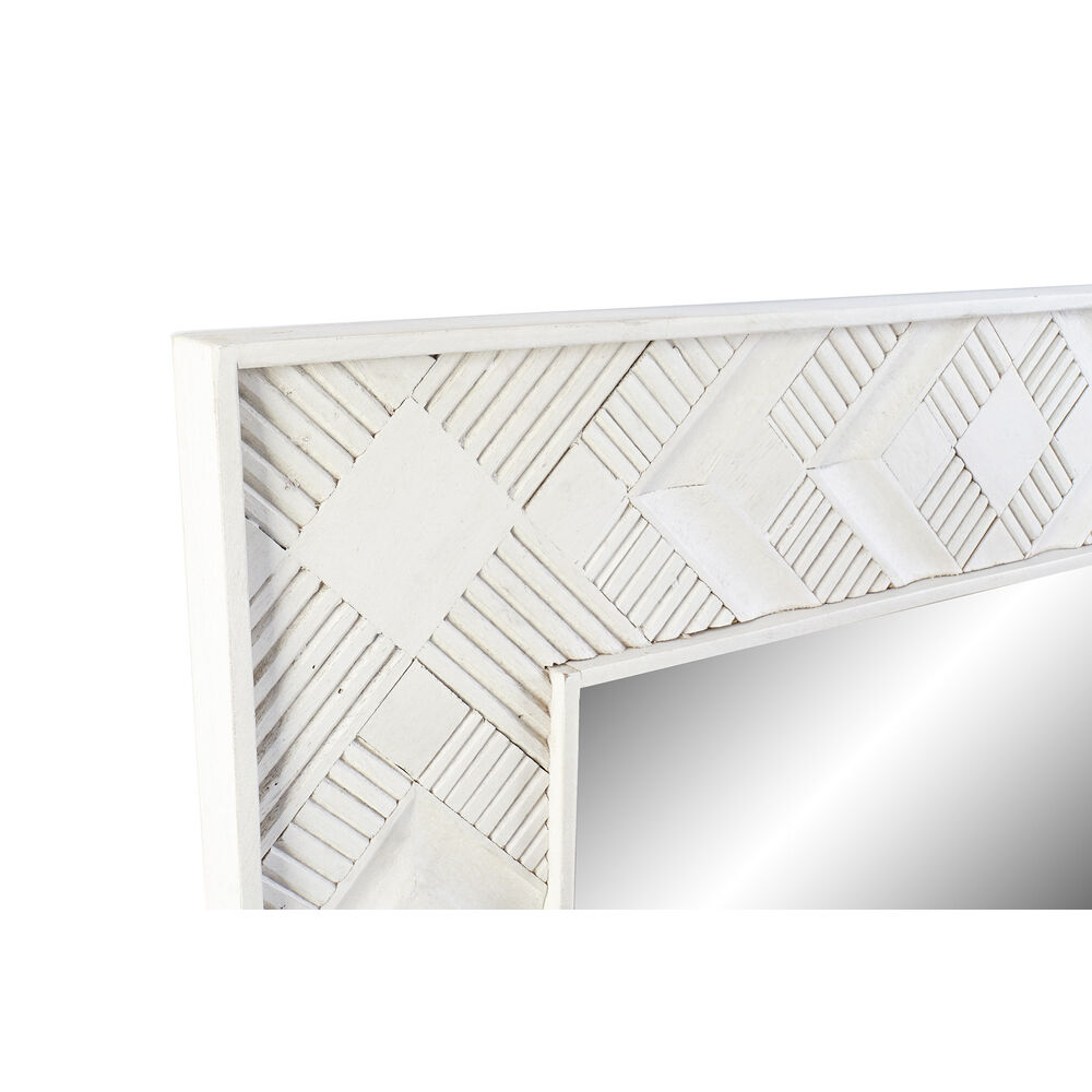 Väggspegel DKD Home Decor Vit Mangoträ Romb (154 x 4 x 92 cm) - 4