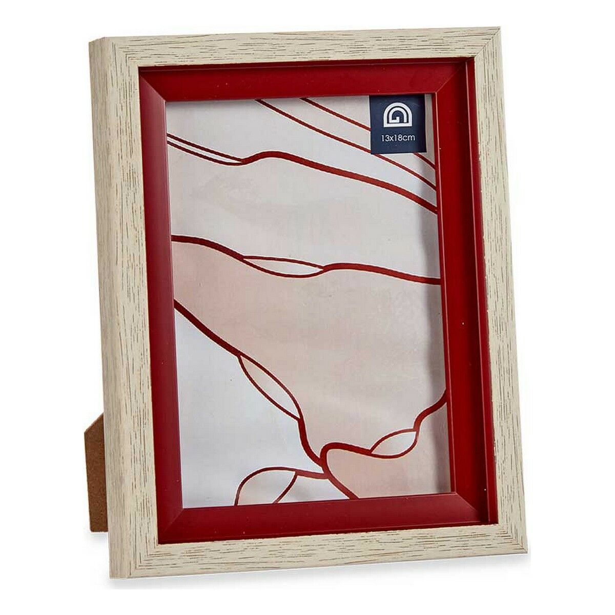 Fotoram 17 x 2 x 21,8 cm Glas Röd Trä Brun Plast (6 antal) - 2