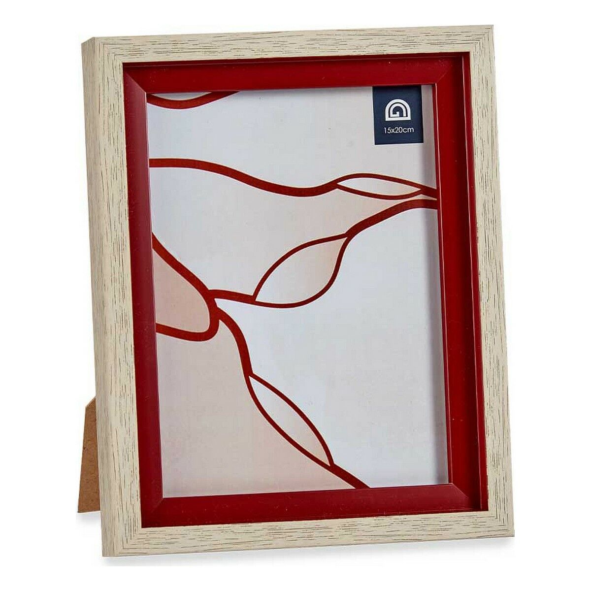 Fotoram 18,8 x 2 x 24 cm Glas Röd Trä Brun Plast (6 antal) - 2