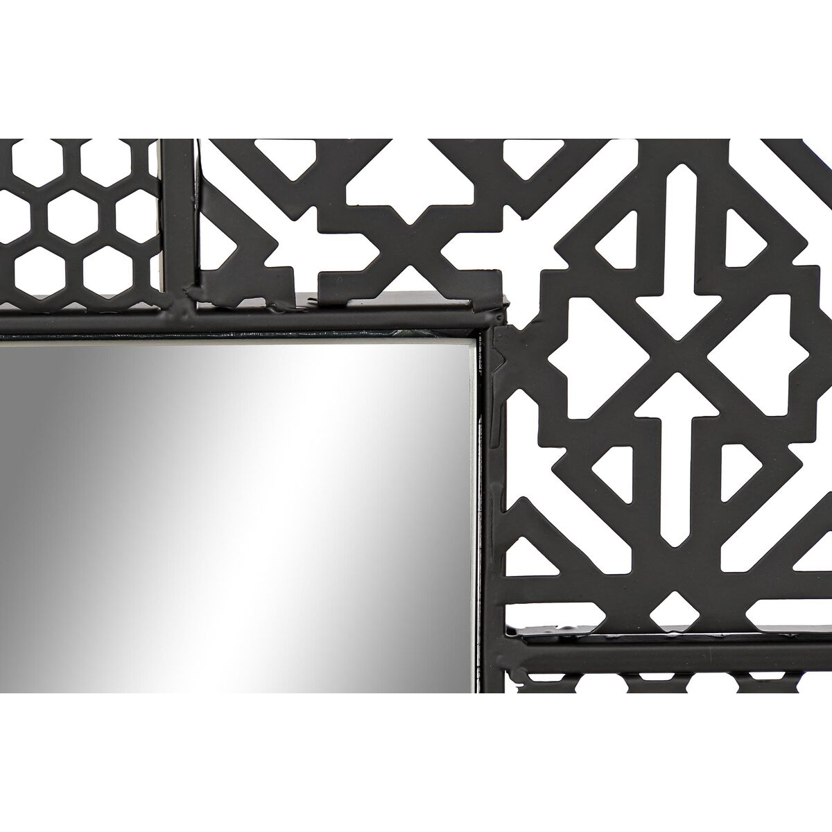 Väggspegel DKD Home Decor Speglar Svart Metall (66 x 1,5 x 92 cm) - 3