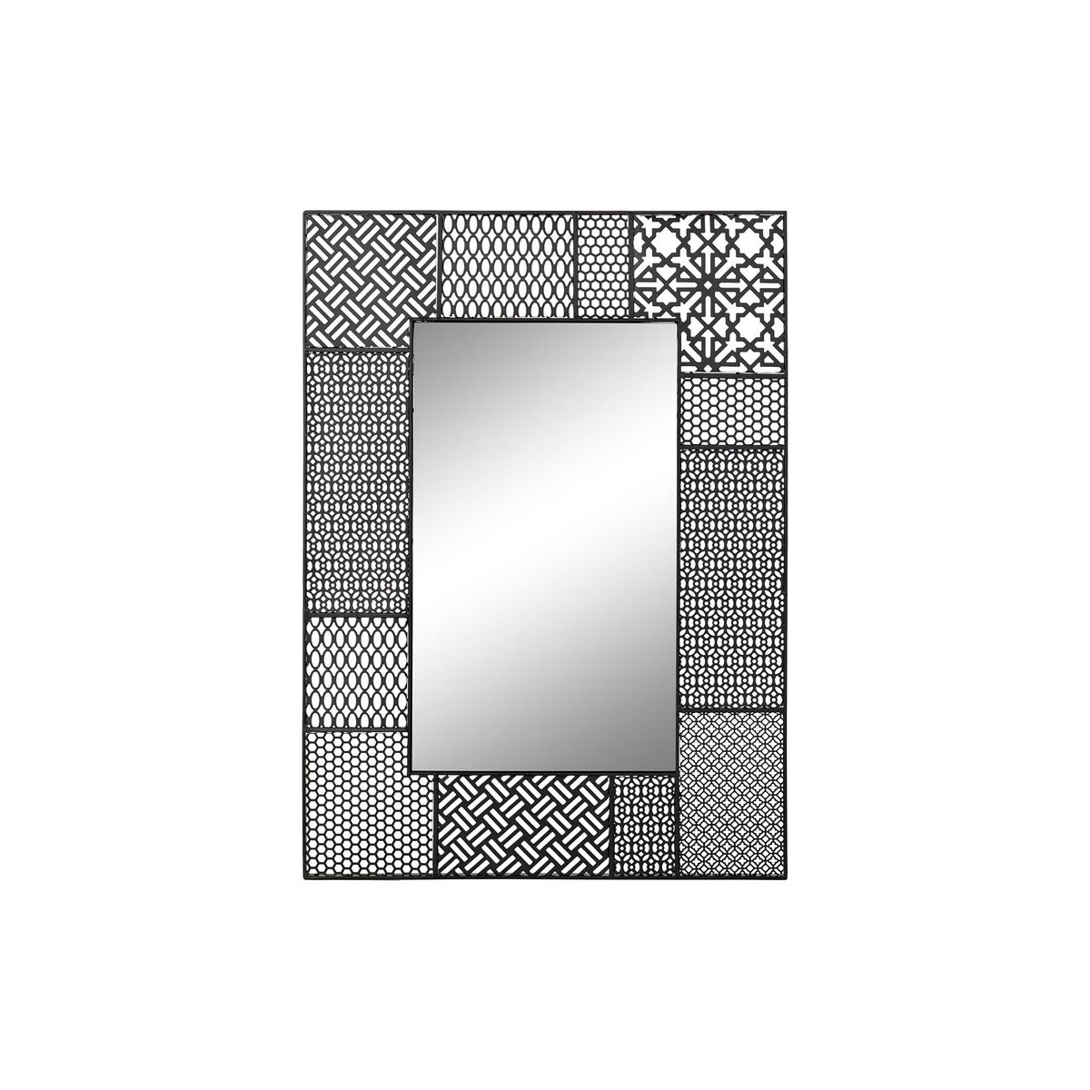 Väggspegel DKD Home Decor Speglar Svart Metall (66 x 1,5 x 92 cm)
