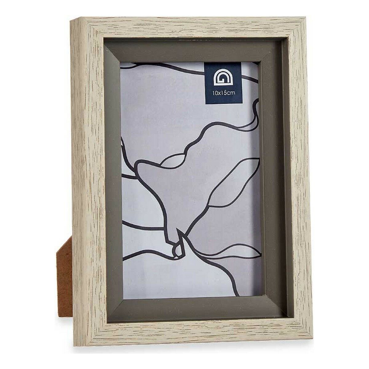 Fotoram 13,5 x 18,8 x 2 cm Glas Grå Beige Plast (6 antal) - 2