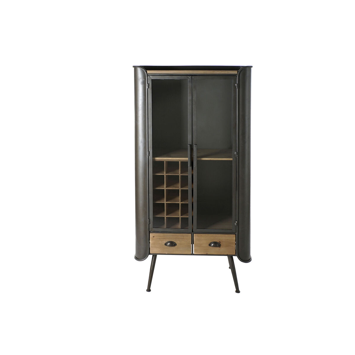 Flaskställ DKD Home Decor Grå Naturell Metall Gran 79 x 40 x 160 cm - 3