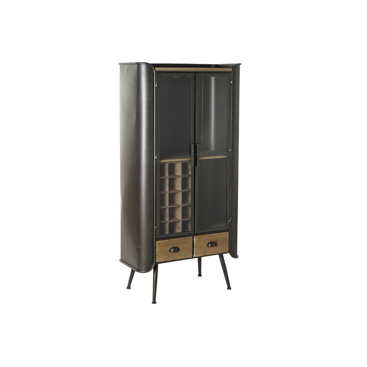 Flaskställ DKD Home Decor Grå Naturell Metall Gran 79 x 40 x 160 cm - 5