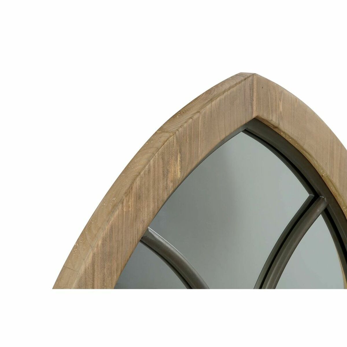 Väggspegel DKD Home Decor Naturell Metall Trä Aluminium (65 x 4 x 135 cm) - 2