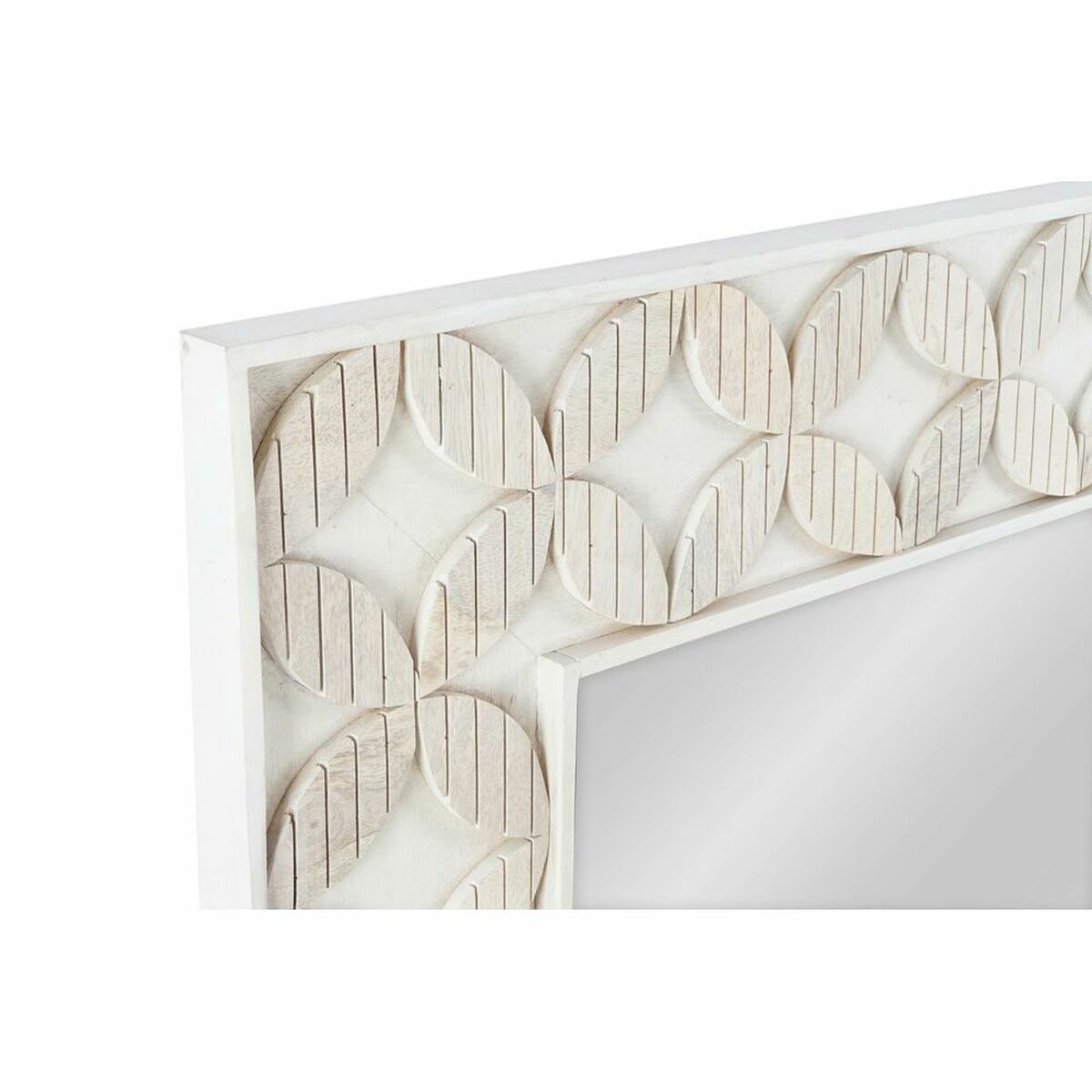 Väggspegel DKD Home Decor Speglar Vit Mangoträ Romb (154 x 4 x 92 cm) - 3