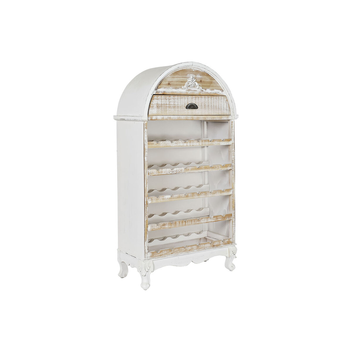 Flaskställ DKD Home Decor Vit Brun Trä 65 x 30 x 123 cm