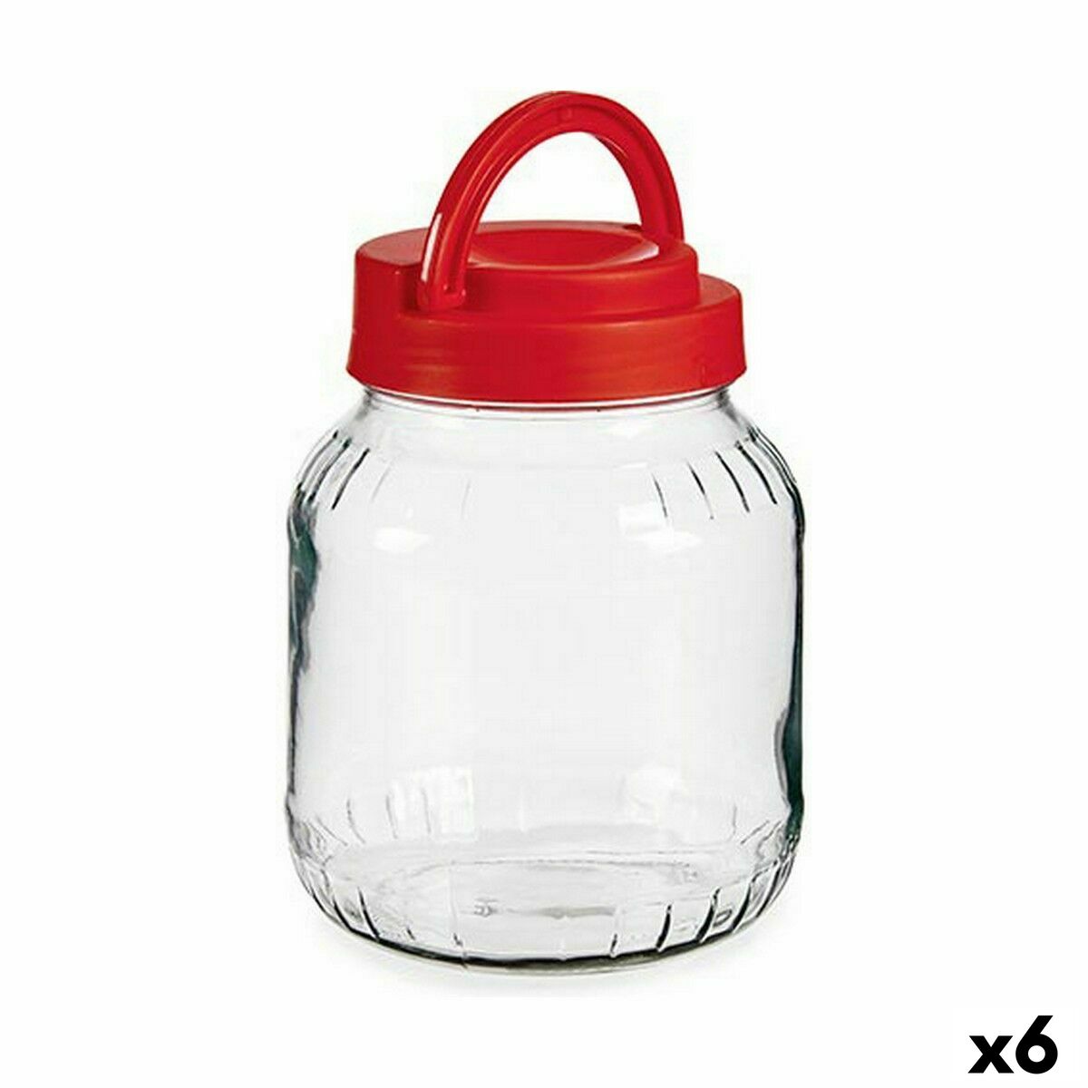 Burk Lock med handtag Röd 1,7 L 13,5 x 17,5 x 13,5 cm (6 antal)