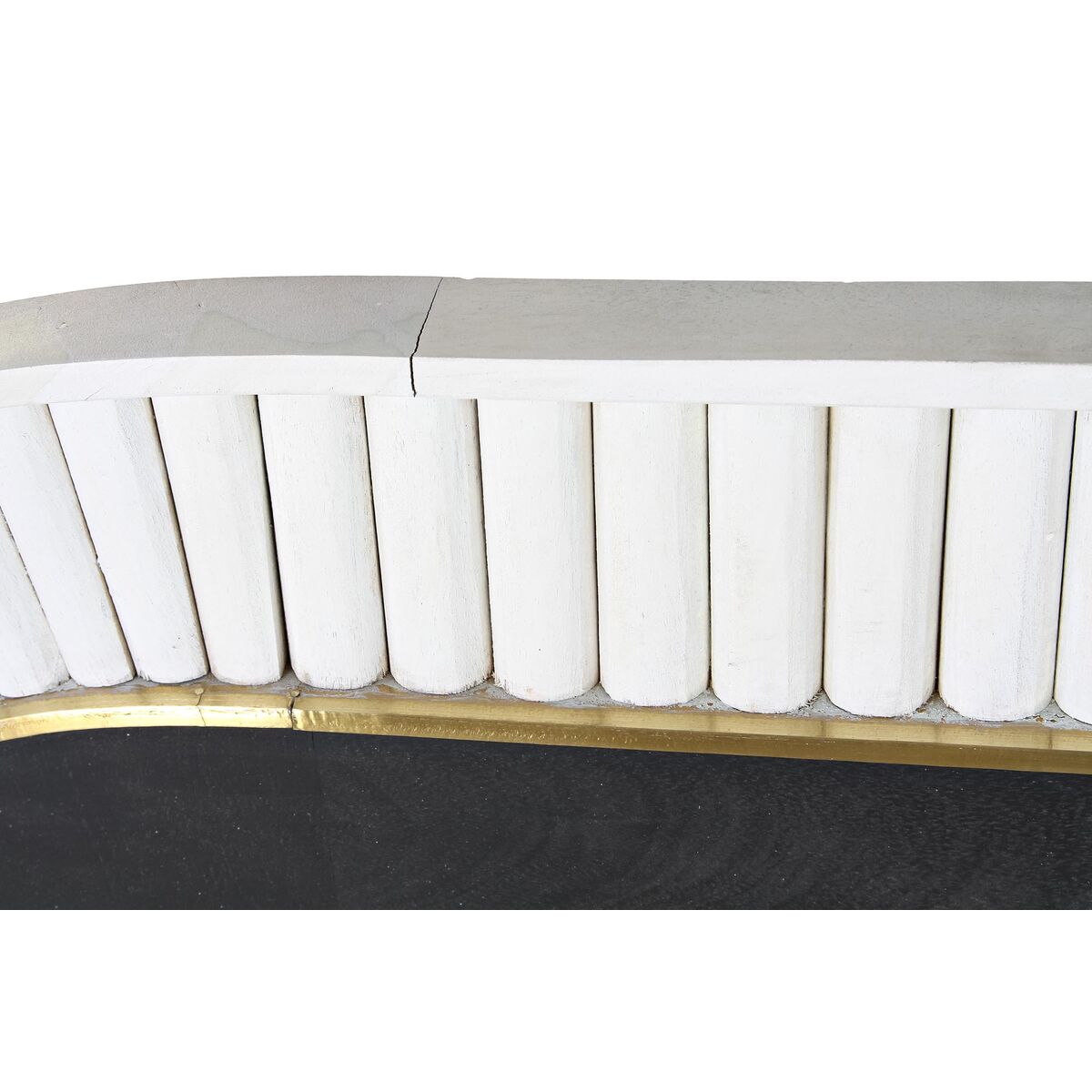 Väggspegel DKD Home Decor Svart Gyllene Kräm Mangoträ Modern (154 x 4 x 92 cm) - 2