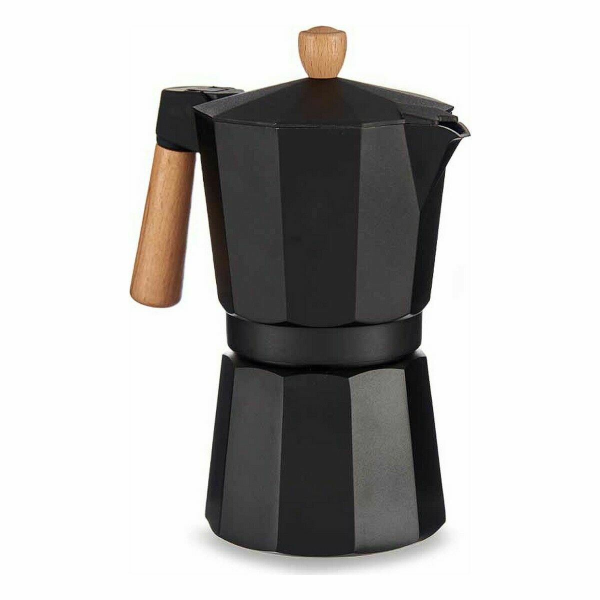 Italiensk Kaffepanna Trä Aluminium 450 ml (12 antal) - 2