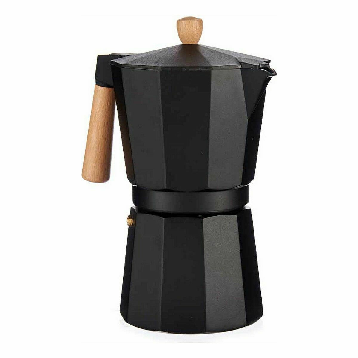 Italiensk Kaffepanna Trä Aluminium 650 ml (12 antal) - 2
