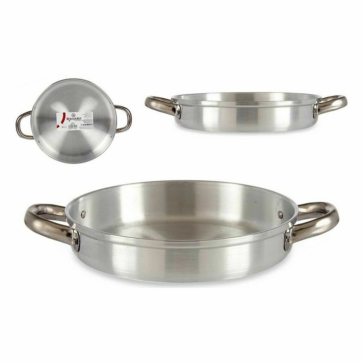 Stekpanna Ø 22 cm Silvrig Aluminium (12 antal) - 2