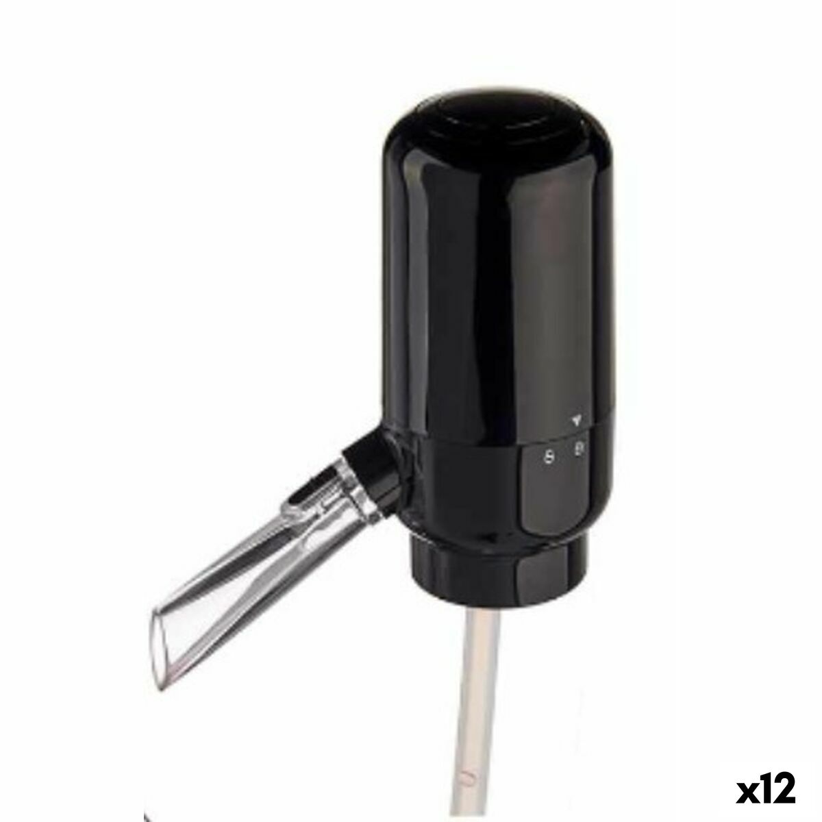 Vin Karaff Elektrisk Silikon ABS Svart 5 x 11 x 10 cm (12 antal)