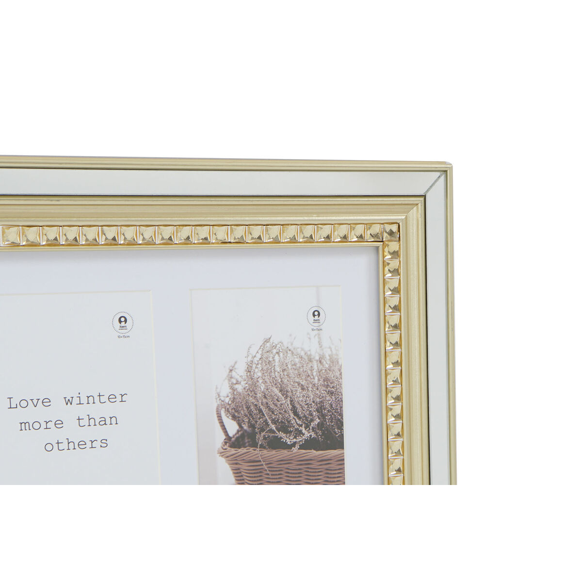 Fotoram DKD Home Decor Luxury Glas polystyren Gyllene Silvrig Traditionell 46,5 x 2 x 28,5 cm (2 antal) - 2