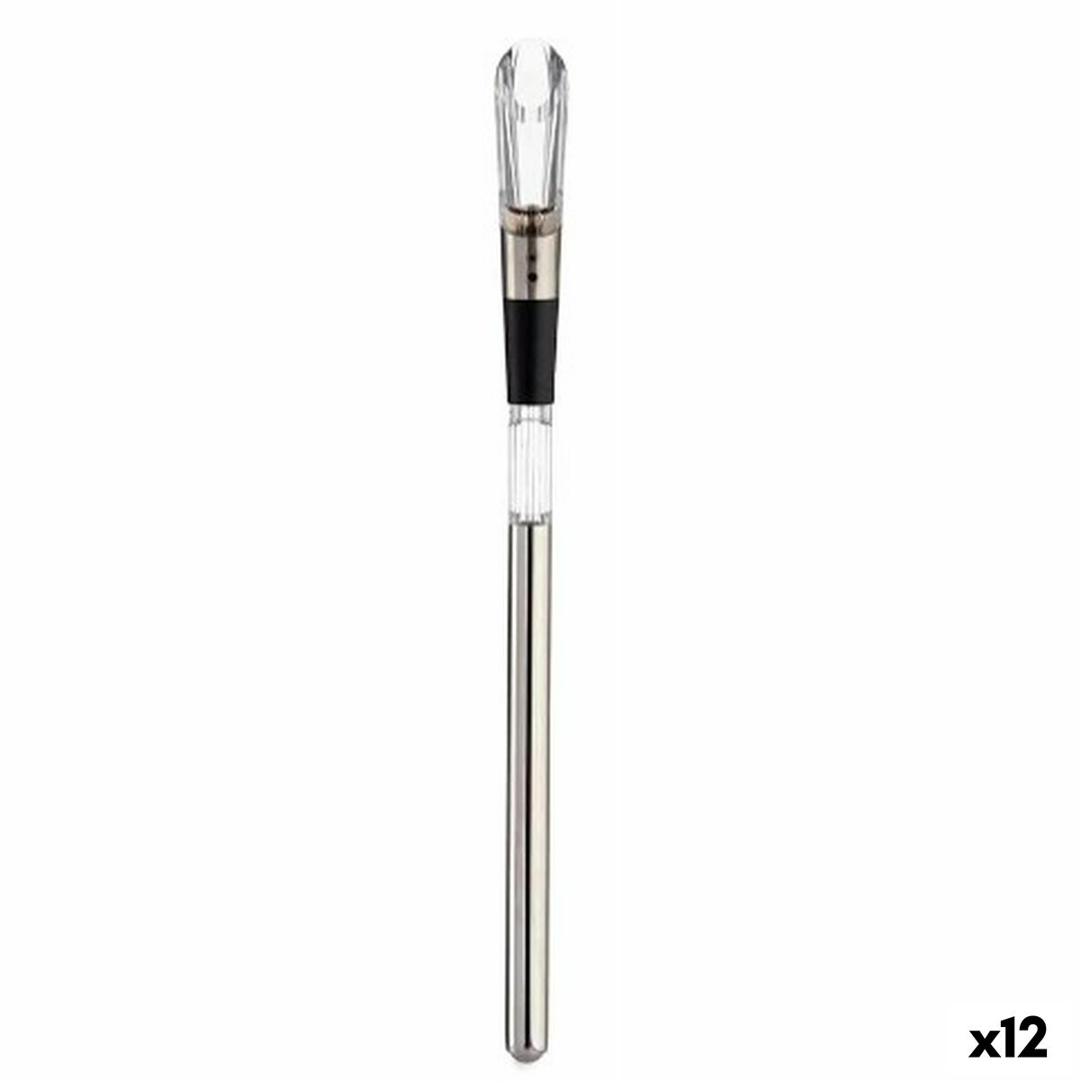 Vin Karaff 3 i 1 Svart TPE 12 antal 2,6 x 2,6 x 37 cm
