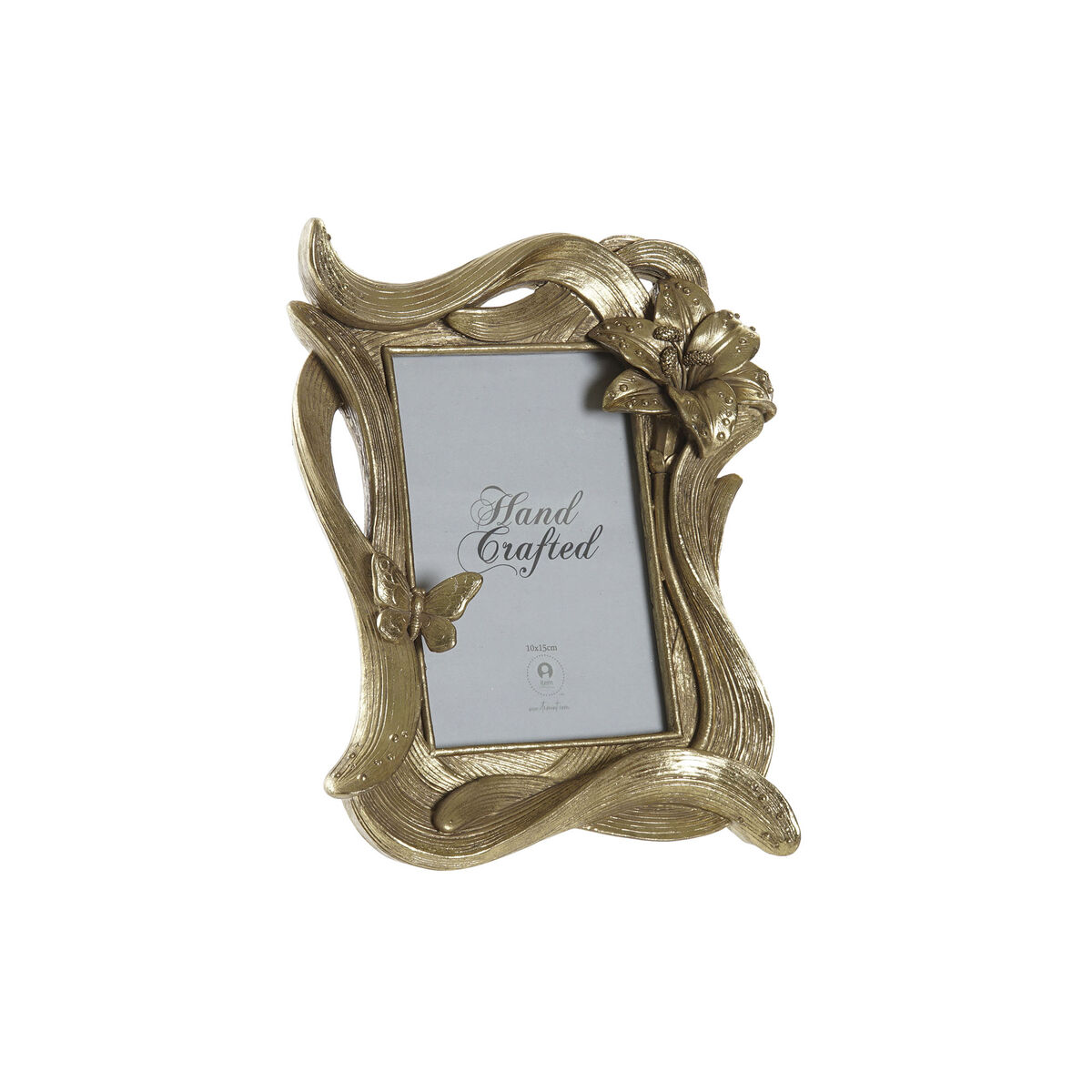 Fotoram DKD Home Decor Harts Gyllene Blomster 18,5 x 3,5 x 23 cm
