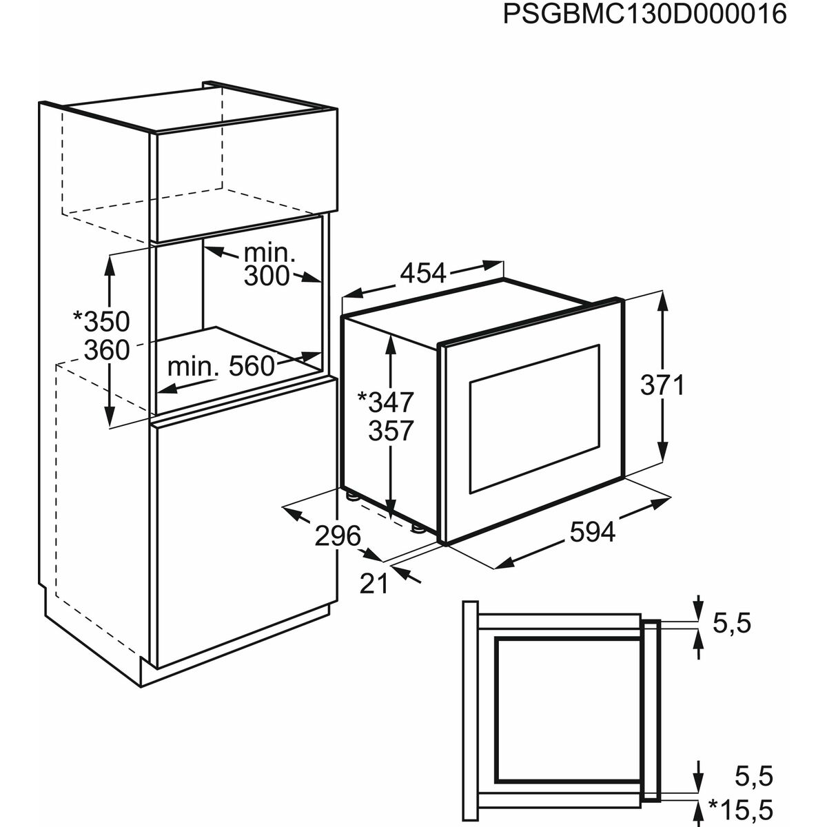 Mikrovågsugnen Aeg MBB1756SEM Svart 800 W 17 L - 2