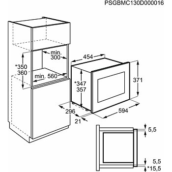 Mikrovågsugnen Aeg MBB1756SEM Svart 800 W 17 L