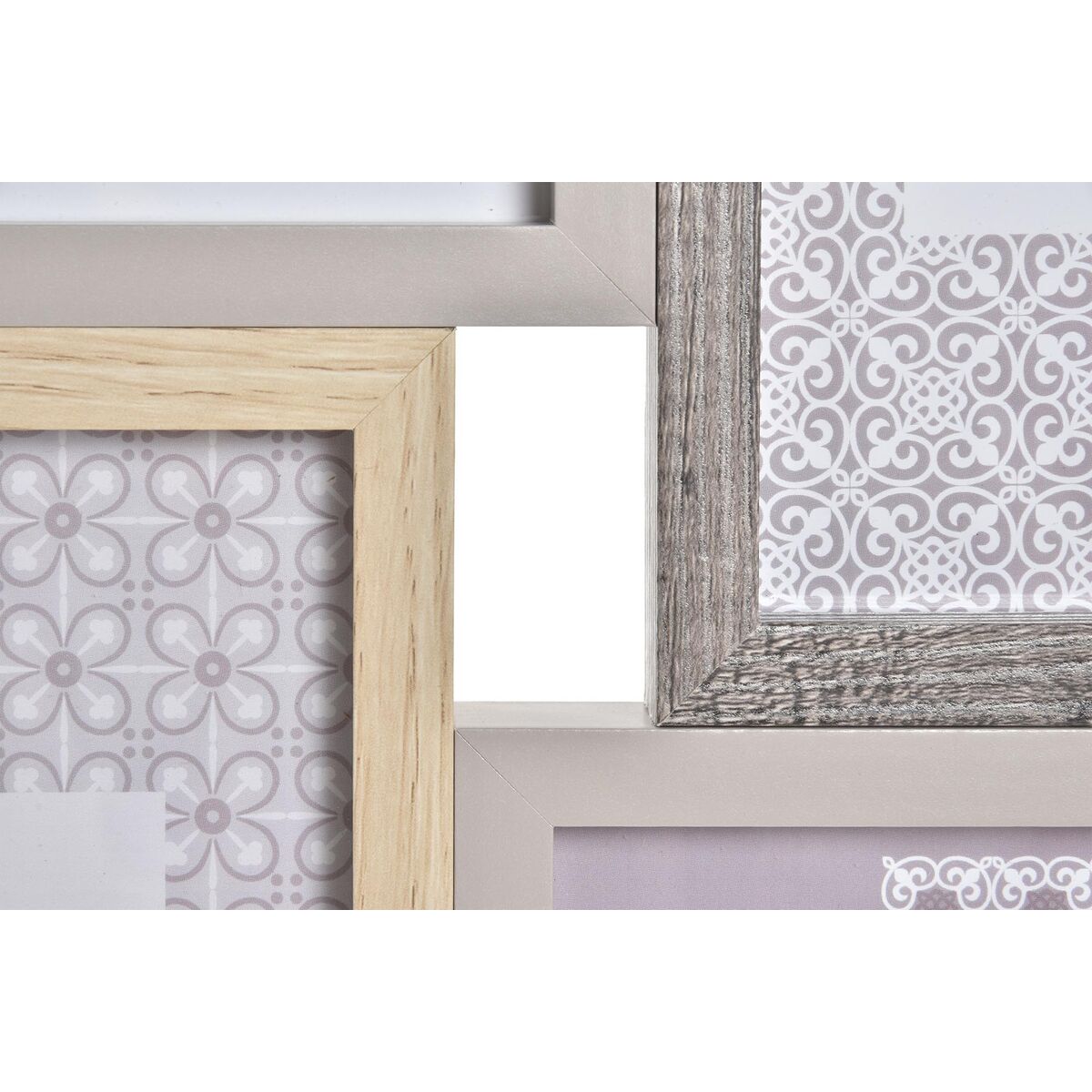 Fotoram DKD Home Decor Grå Naturell Trä Glas Klassiskt Boho 45 x 2 x 28 cm - 2