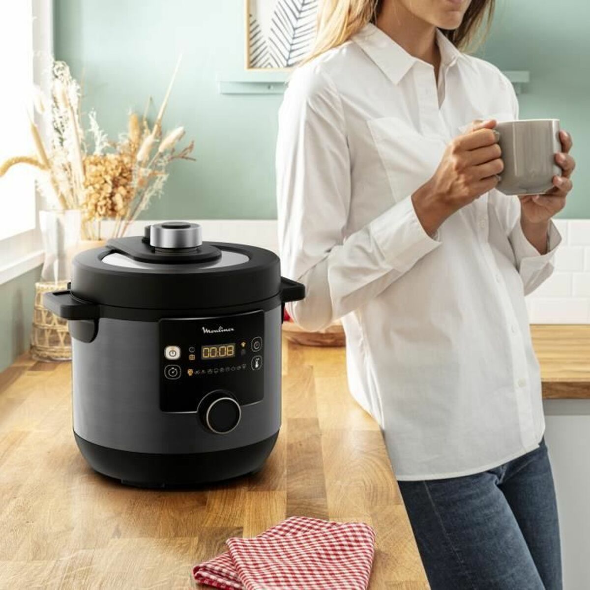 Oljefri Fritös Tefal YY4903FB 1450 W 7,6 L Svart - 2