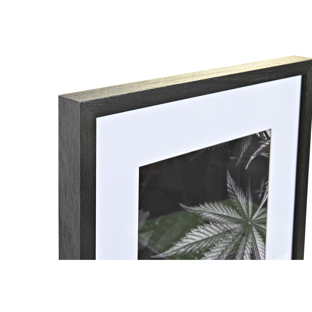 Fotoram DKD Home Decor 33 x 2 x 45 cm Glas Svart Vit/Svart Trä MDF (6 Delar) - 3