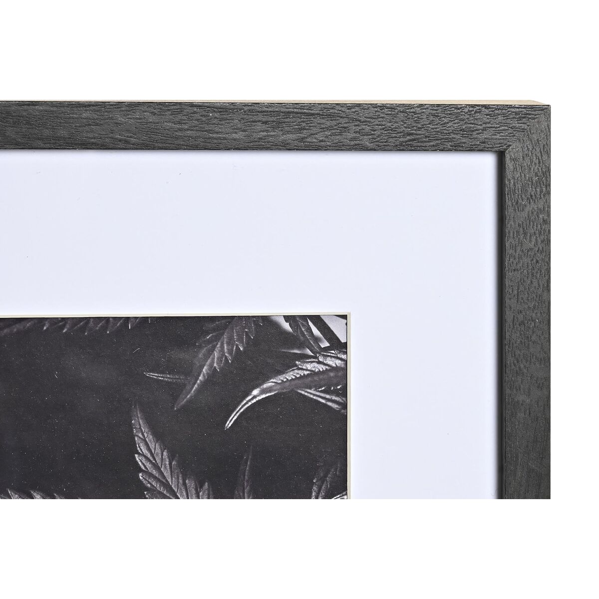 Fotoram DKD Home Decor 33 x 2 x 45 cm Glas Svart Vit/Svart Trä MDF (6 Delar) - 2
