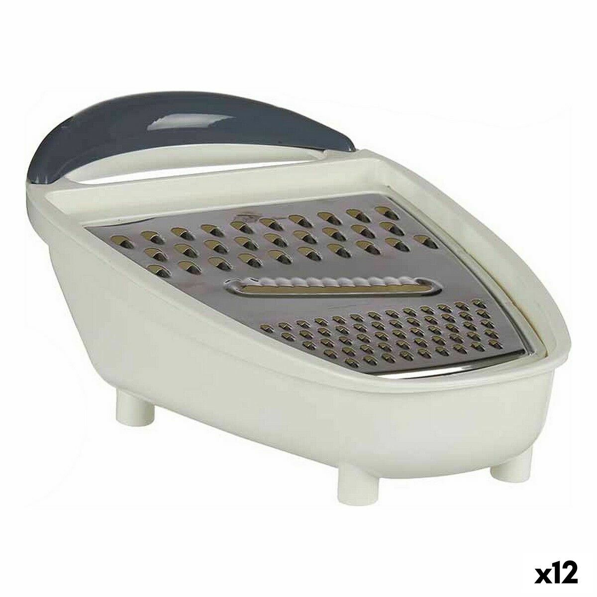 Strimlare med behållare 15,5 x 10 x 26 cm Rostfritt stål Plast (12 antal)