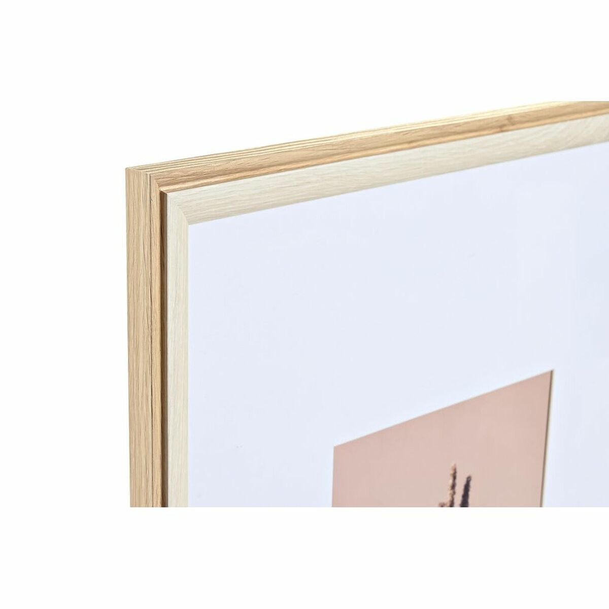 Fotoram för upphängning DKD Home Decor Glas Naturell Vit Trä MDF Boho (32,5 x 1,5 x 45 cm) - 2