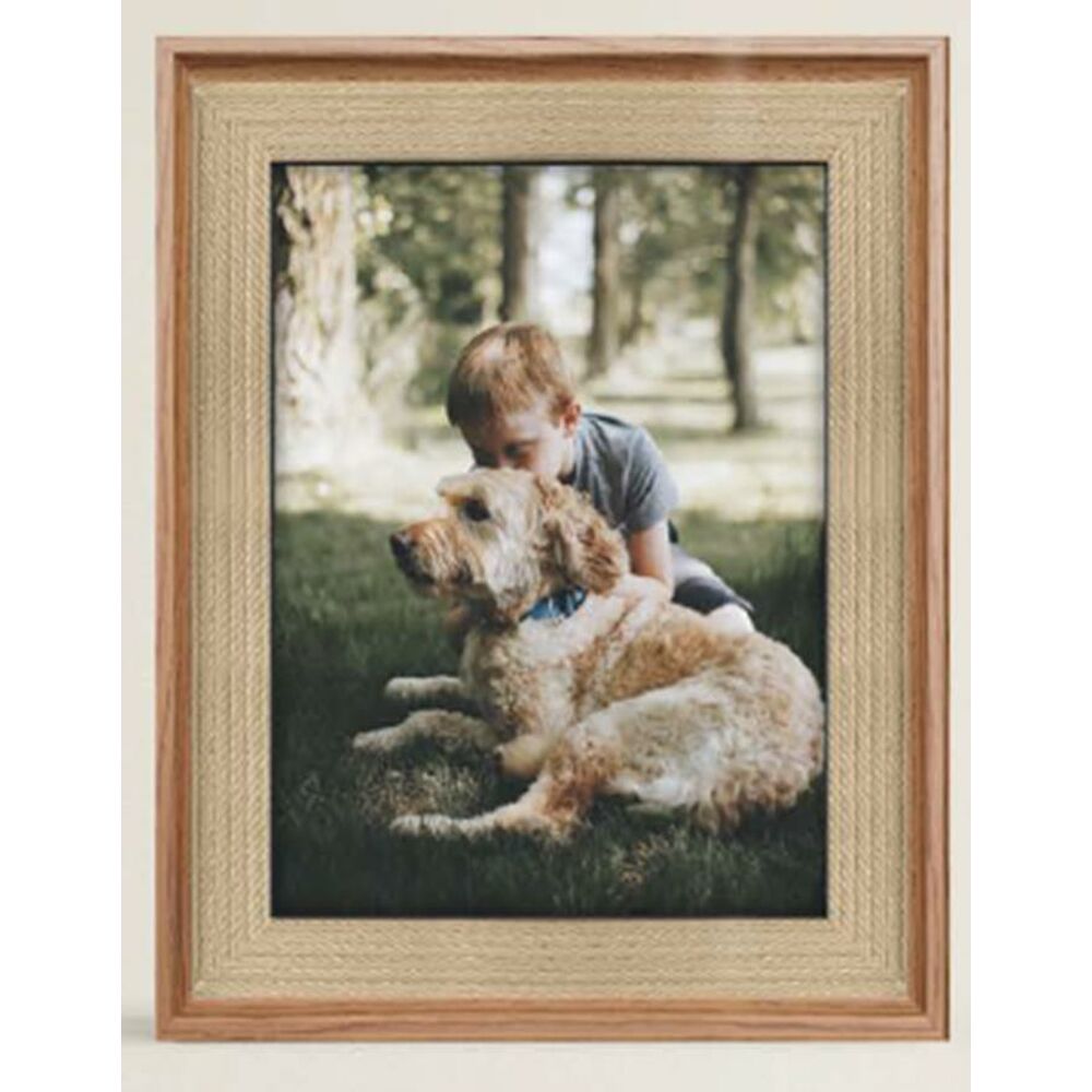Fotoram DKD Home Decor Naturell Trä Trä MDF 16,5 x 2 x 21,5 cm