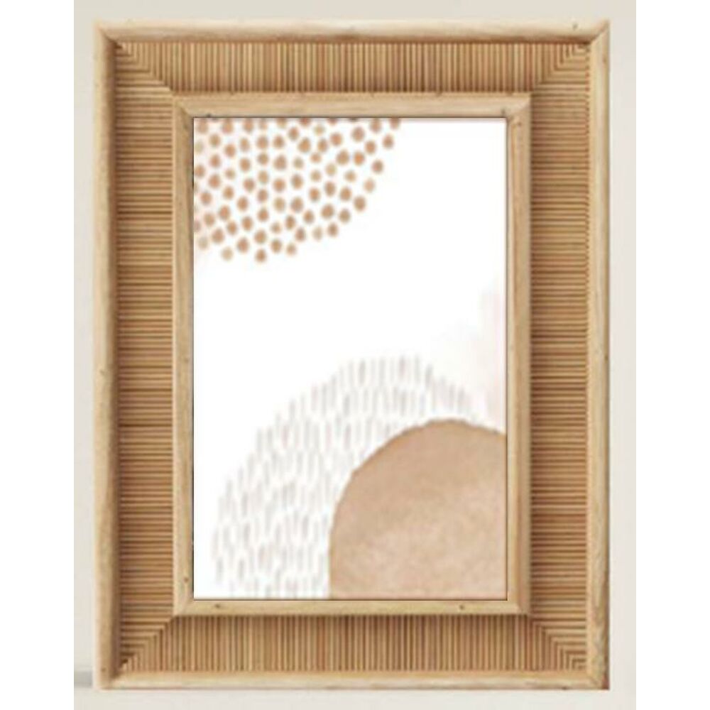 Fotoram DKD Home Decor Naturell Trä Trä MDF 19 x 1,5 x 24 cm