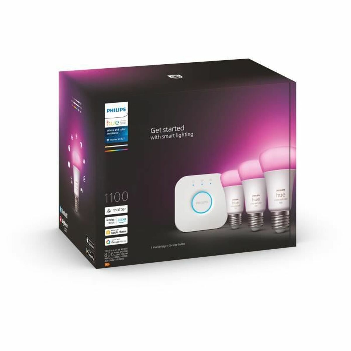 Smart-Lampa Philips Kit de inicio: 3 bombillas inteligentes E27 (1100) 9 W E27 6500 K 806 lm - 2