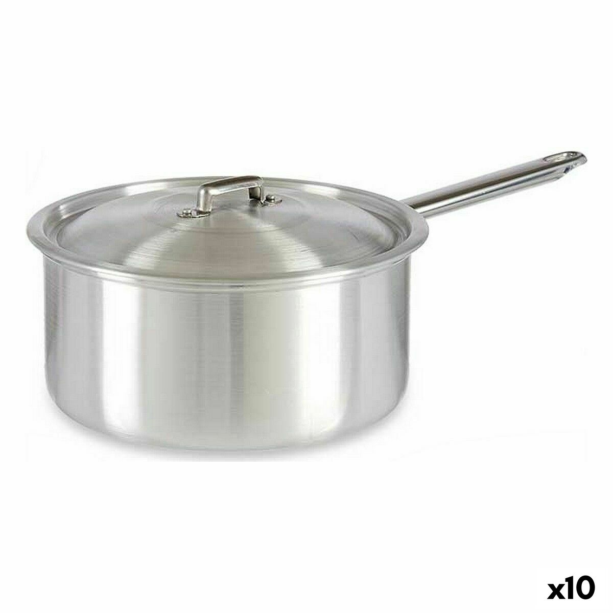 Kastrull med lock Ø 24 cm Silvrig Aluminium 5 L (10 antal)