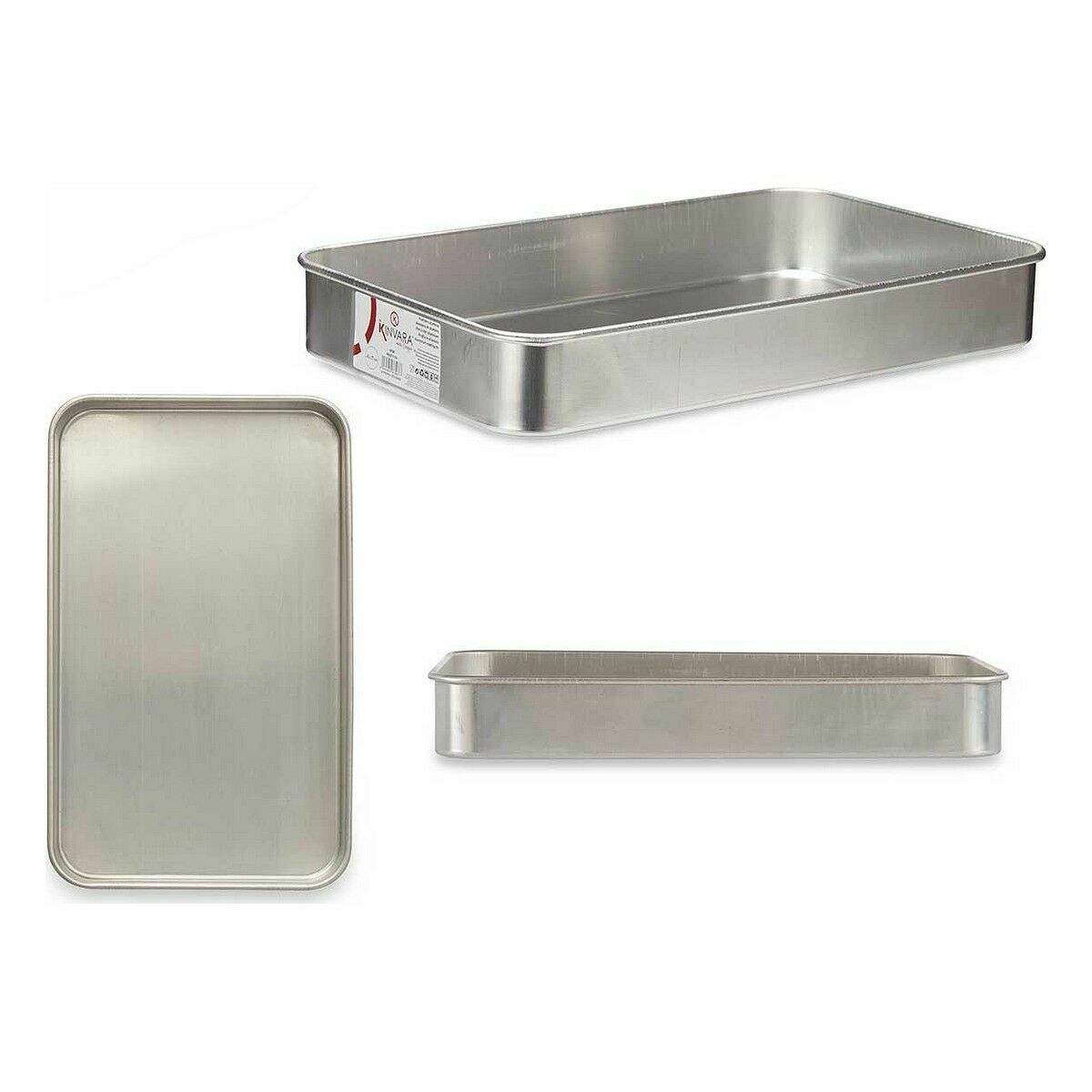 Ugnsbleck Silvrig Aluminium 28,5 x 6,5 x 46 cm (12 antal) - 2