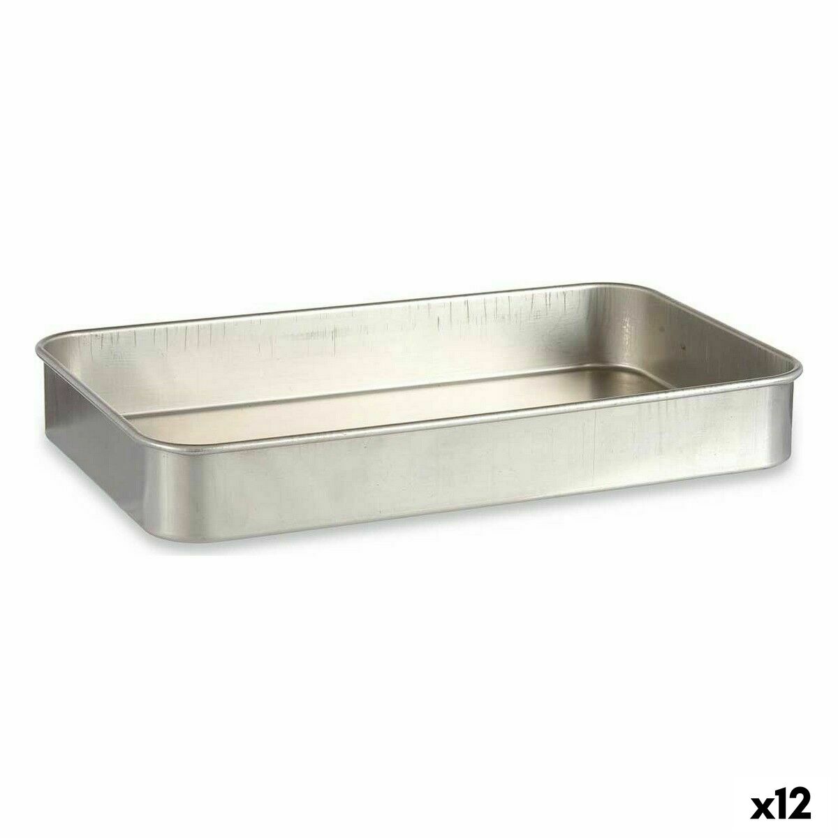 Ugnsbleck Silvrig Aluminium 28,5 x 6,5 x 46 cm (12 antal)