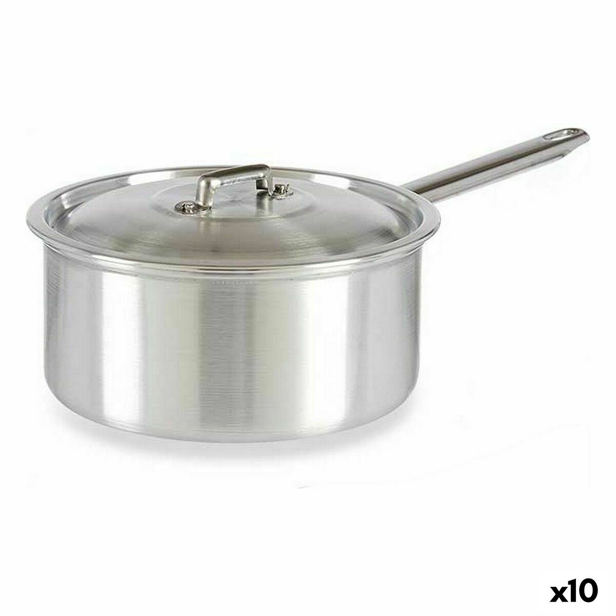 Kastrull med lock Silvrig Aluminium 3 L 22 x 12 x 38 cm (10 antal)