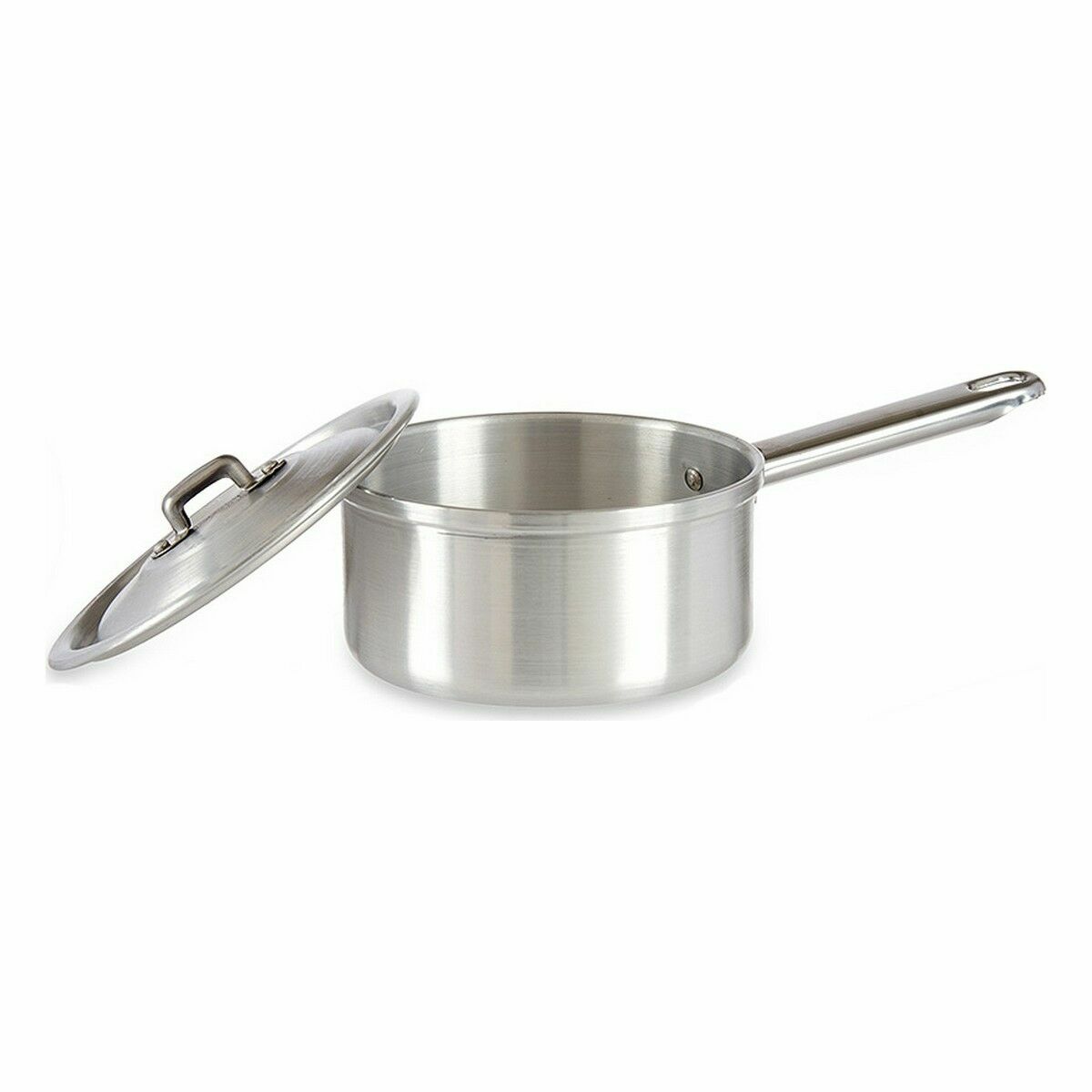 Kastrull med lock Ø 14 cm Silvrig Aluminium 1 L (10 antal) - 2