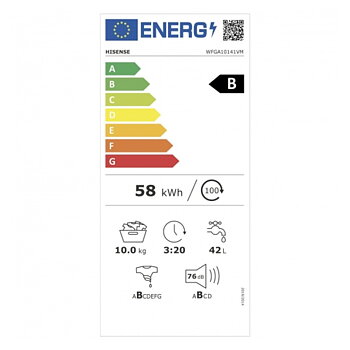 Tvättmaskin Hisense WFGA10141VM 1400 rpm Vit 10 kg