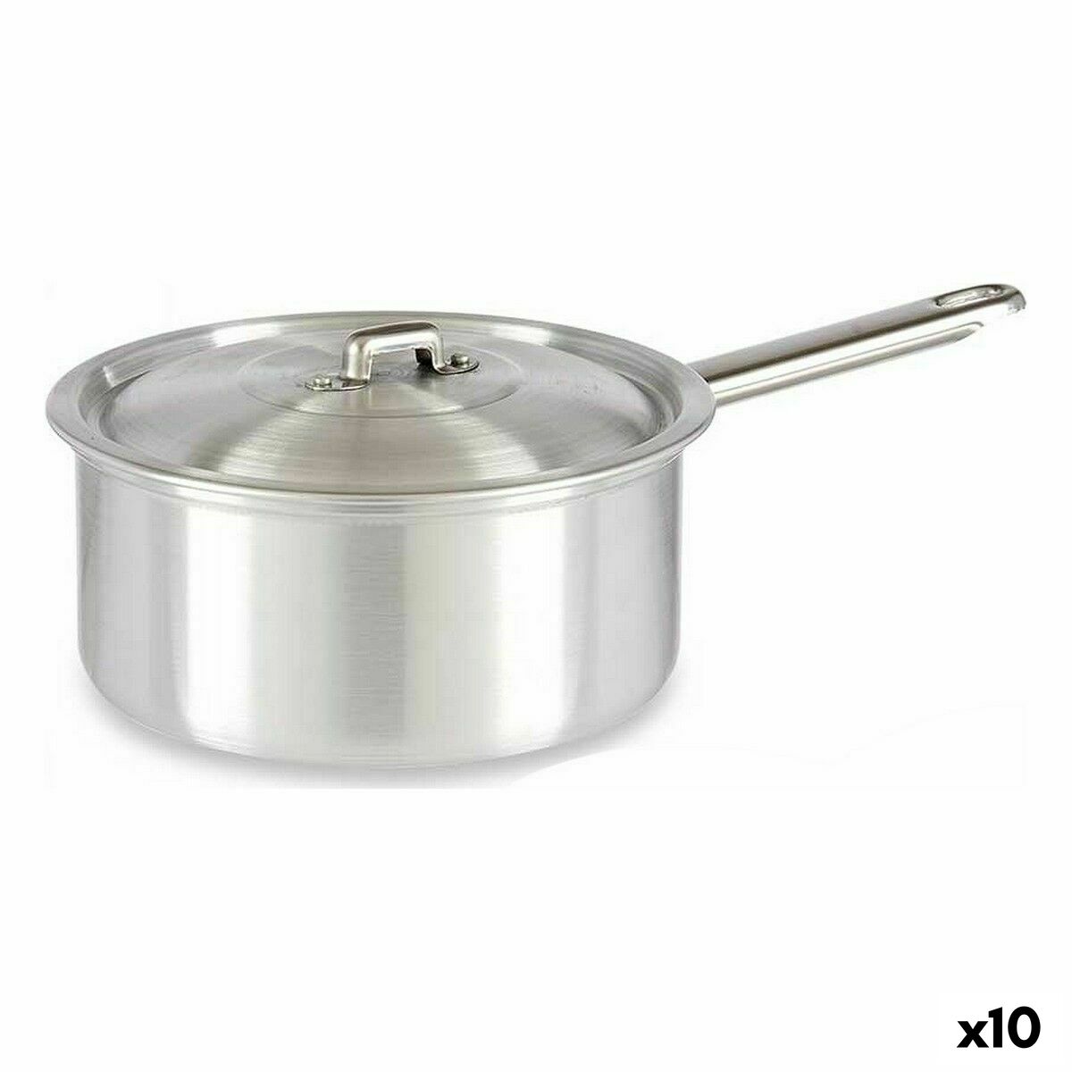 Kastrull med lock Silvrig Aluminium 2 L 20 x 12 x 35,5 cm (10 antal)