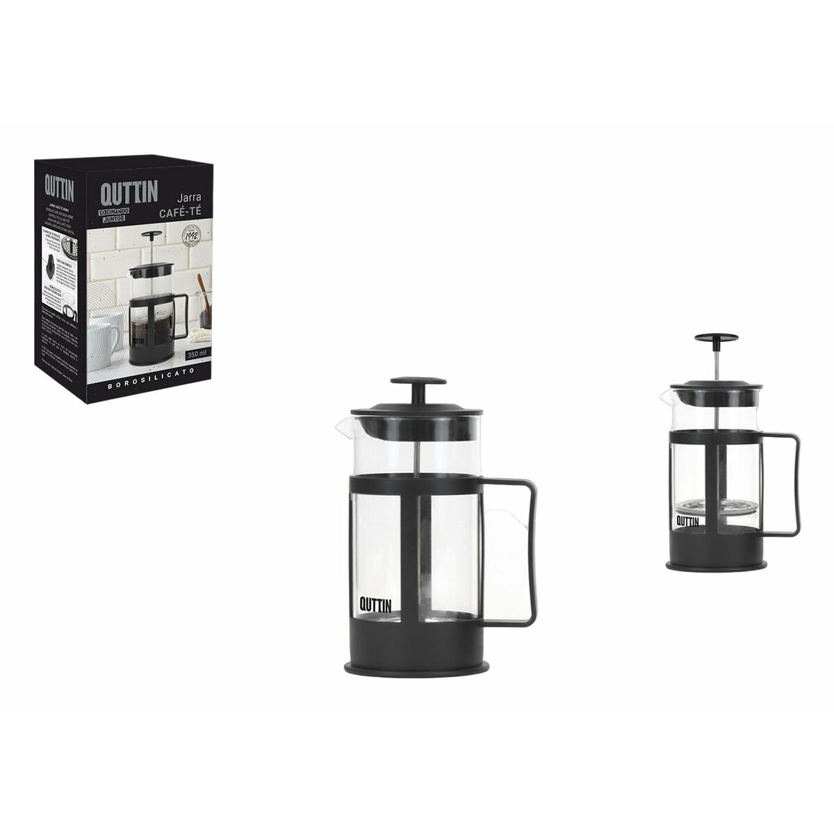 Kaffepress Quttin Borosilikatglas 350 ml 10 x 8 x 15,5 cm