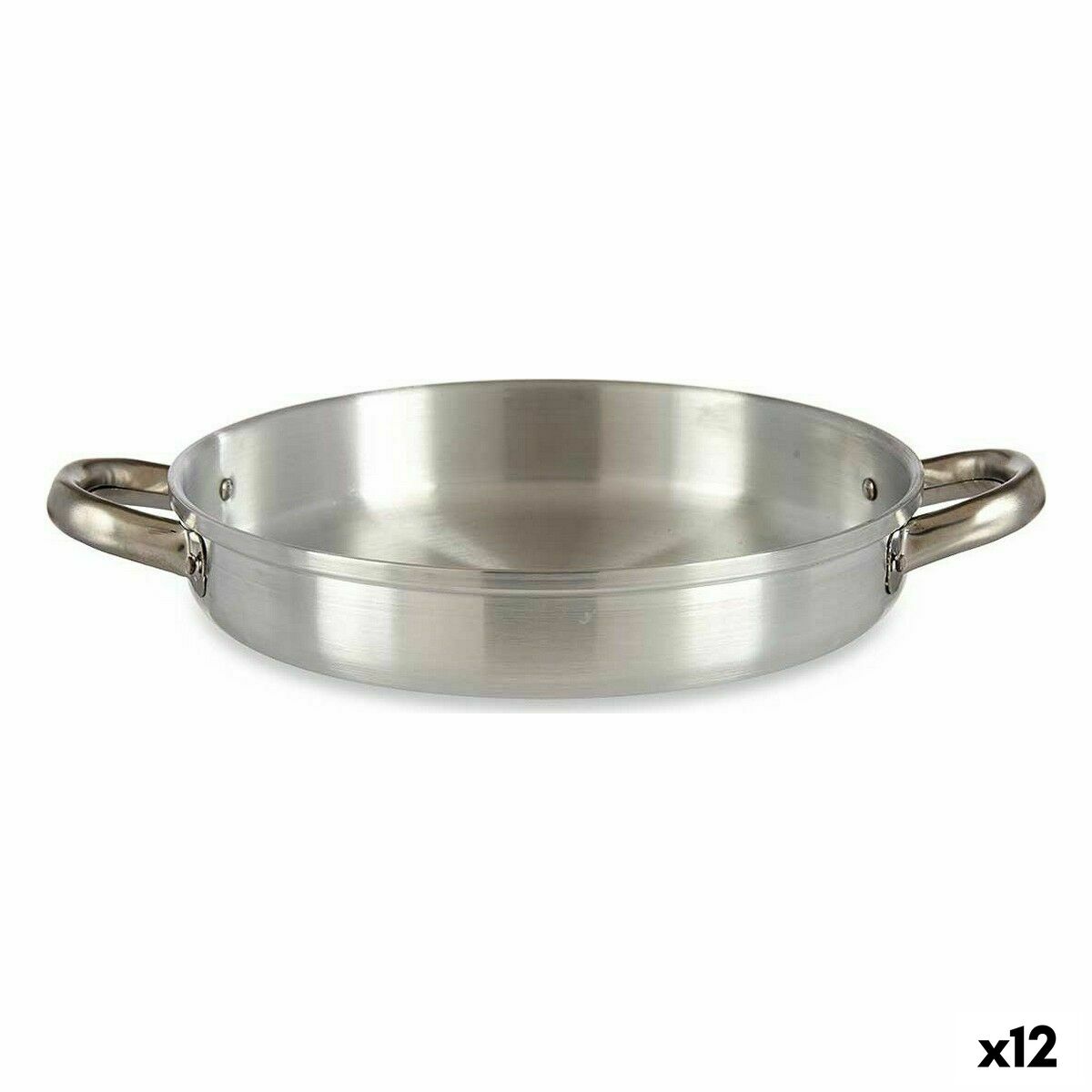 Stekpanna Silvrig Aluminium 25 x 4,5 x 33 cm (12 antal)