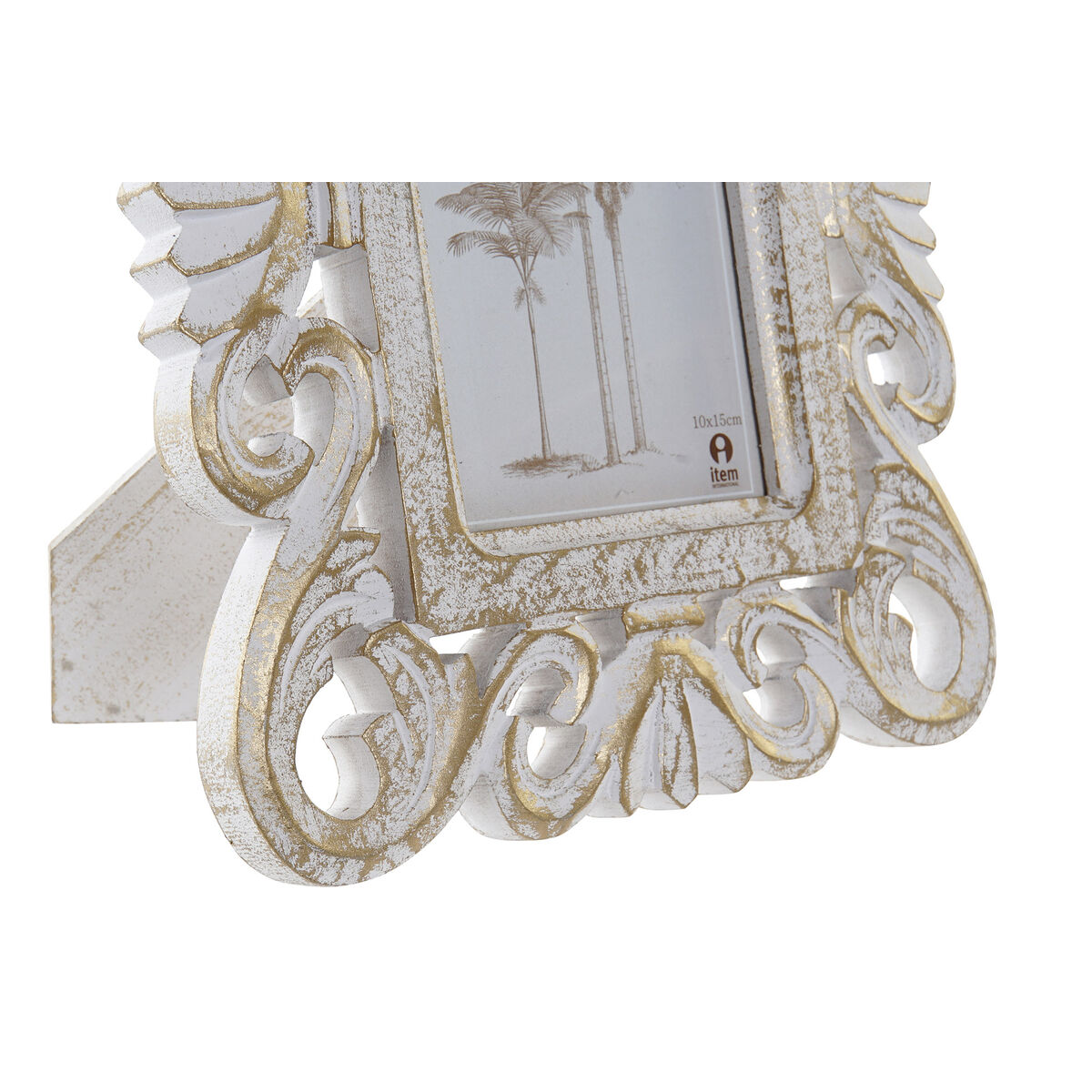 Fotoram DKD Home Decor Vit Trä Glas Trä MDF 21 x 2,5 x 27 cm - 5