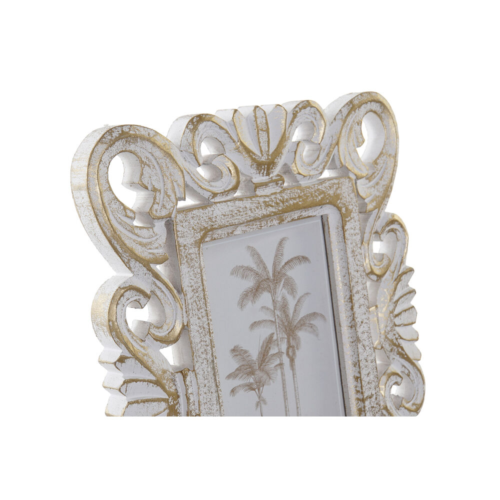 Fotoram DKD Home Decor Vit Trä Glas Trä MDF 21 x 2,5 x 27 cm - 3