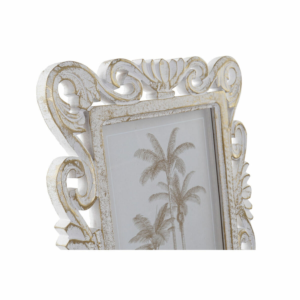 Fotoram DKD Home Decor Vit Trä Glas Trä MDF 32 x 1,5 x 37 cm - 6